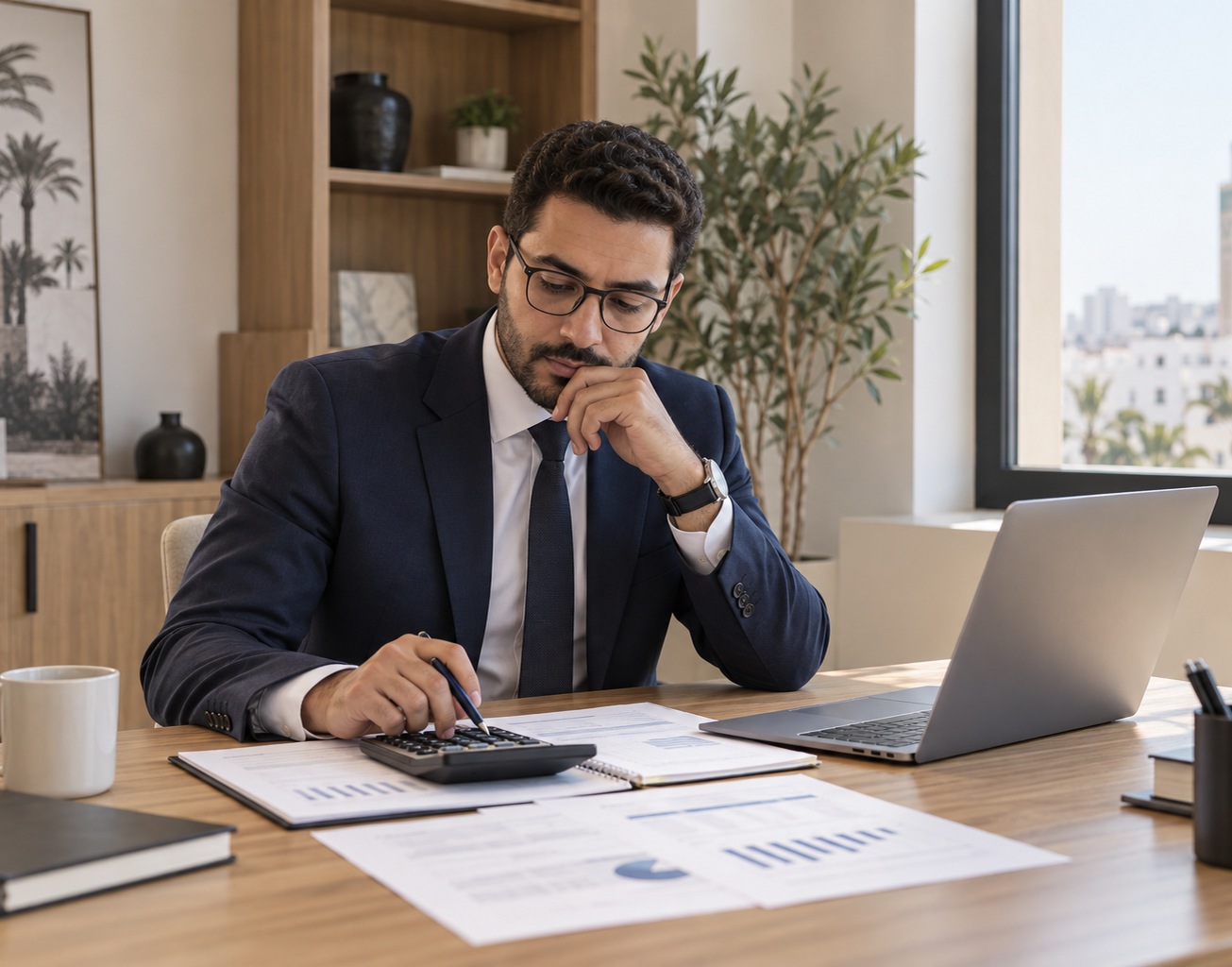 Comptable Ideal Consulting préparant les déclarations d’une entreprise